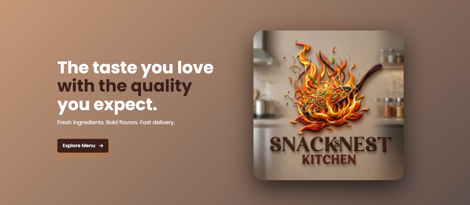 Snacknest Kitchen Website